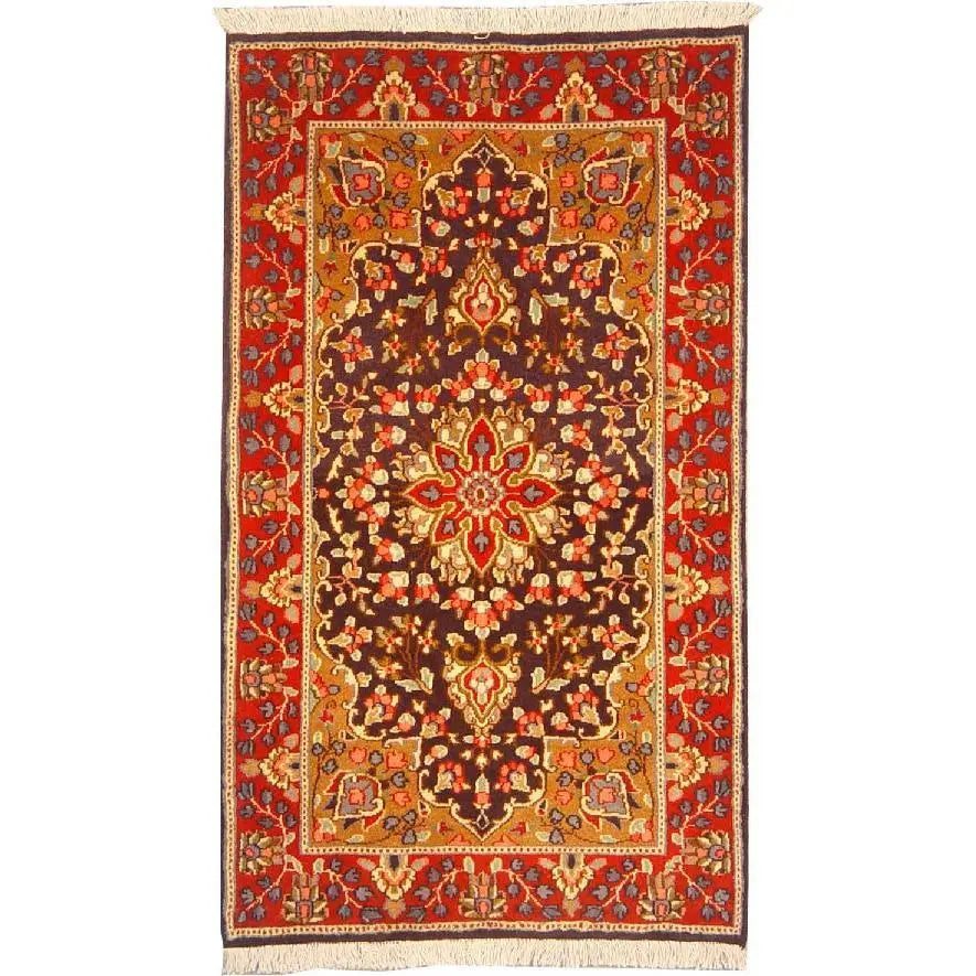 One Of The Kind Persian Kerman Rug 4'10" x 2'9"